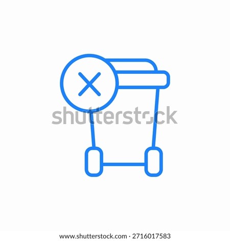 waste bin unsorted icon sign vector