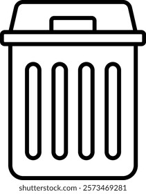 Waste Bin vector icon. Can be used for printing, mobile and web applications.