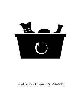 waste box icon. Elements garbage icon. Premium quality graphic design icon. Baby Signs, outline symbols collection icon for websites, web design, mobile app on white background