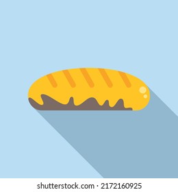 Waste bread icon flat vector. Trash food. Ecology reuse