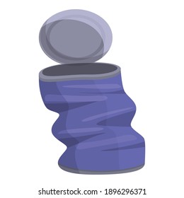 Icono de desperdicios. La caricatura de residuos puede ser un icono vector para el diseño web aislado en fondo blanco