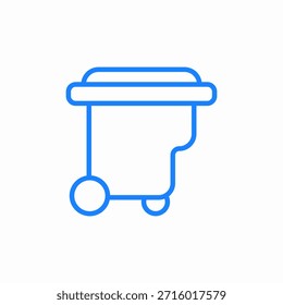 Vector de signo de icono de Carrito de residuos