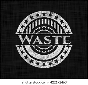 Waste chalkboard emblem