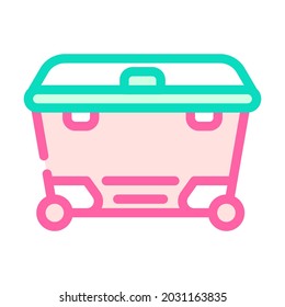 waste container color icon vector. waste container sign. isolated symbol illustration