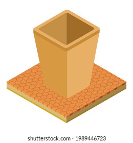 Waste container icon. Isometric illustration of waste container vector icon for web