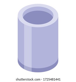 Waste container icon. Isometric of waste container vector icon for web design isolated on white background