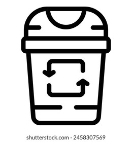 Waste container icon outline vector. Rubbish recycling. Trash separation bin