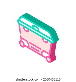 vector de icono isométrico del contenedor de residuos. signo de contenedor de desechos. ilustración de símbolo aislado
