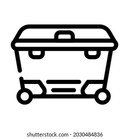 waste container line icon vector. waste container sign. isolated contour symbol black illustration