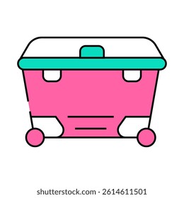 waste container line icon vector. waste container sign. isolated symbol illustration