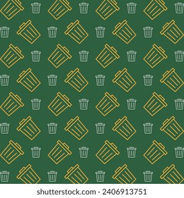 Waste cute colorful repeating pattern vector illustration background