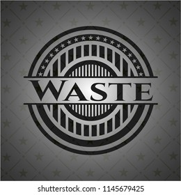 Waste dark icon or emblem
