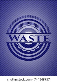 Waste denim background