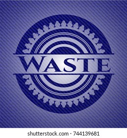 Waste with denim texture