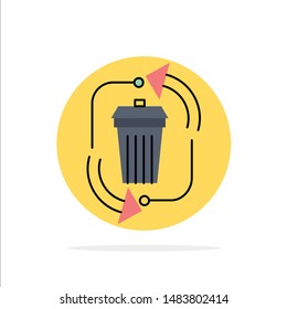 waste, disposal, garbage, management, recycle Flat Color Icon Vector