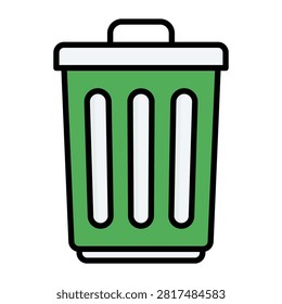 Waste Disposal Trash Can Icon