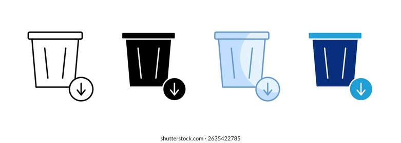 Waste Elimination Icon Set Multiple Style Collection