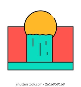 waste emissions line icon vector. waste emissions sign. isolated symbol illustration