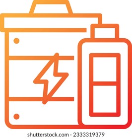 Waste Energy Gradient Icon - Single Icon, Vector