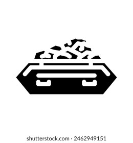 waste to energy sorting glyph icon vector. waste to energy sorting sign. isolated symbol illustration
