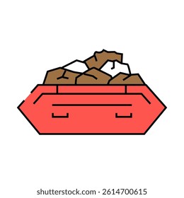 waste to energy sorting line icon vector. waste to energy sorting sign. isolated symbol illustration