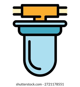 Icono de filtrado de residuos. Icono de Vector de filtrado de residuos para Diseño web aislado en el fondo blanco