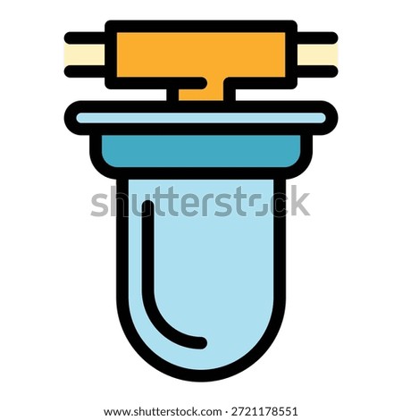 Waste filtering icon. Outline Waste filtering vector icon for web design isolated on white background color flat