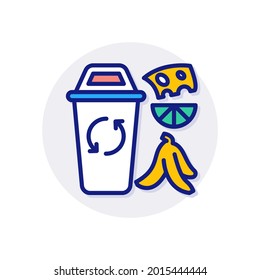 Waste Food icon in vector. Logotype