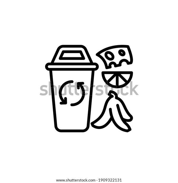 Waste Food Icon Vector Logotype Stock Vector (Royalty Free) 1909322131 ...