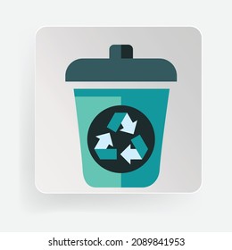waste garbage icon vector black on white background
symbols in illustrator