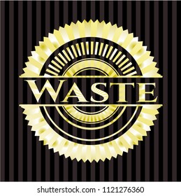 Waste gold emblem or badge