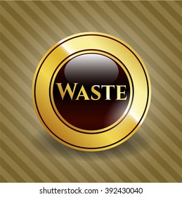 Waste golden emblem