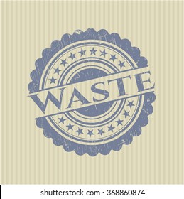 Waste grunge stamp