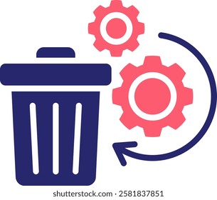 Waste Icon Fill Vector Illustration
