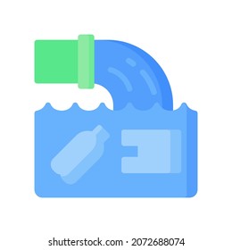 Icono de desperdicios, Icono de estilo plano ilustración vectorial, Adecuado para sitio web, aplicación móvil, impresión, presentación, infografía y cualquier otro proyecto.