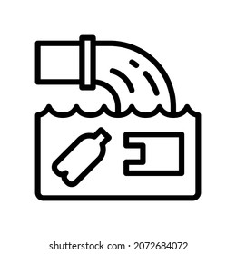 Waste Icon, Line style icon vector illustration, Suitable for website, mobile app, print, presentation, infographic and any other project.