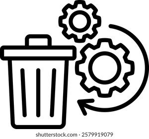 Waste Icon Line Vector Illustration