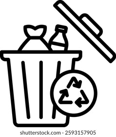 Waste Icon Line Vector Illustration