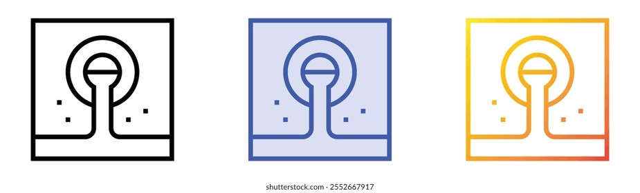 waste icon. Linear, Blue Fill and Gradient Style Design Isolated On White Background