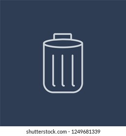 Waste icon. Waste linear design concept from Ecology collection. Simple element vector illustration on dark blue background.