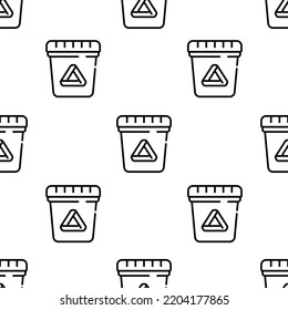 waste icon pattern. Seamless waste pattern on white background.