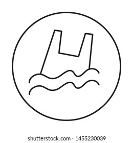 waste icon. plastic bag. pollution concept.
