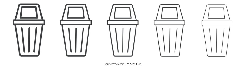 Icono de residuos Ilustración simple Símbolo de colección