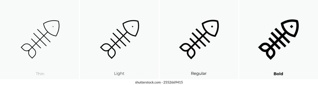 waste icon. Thin, Light Regular And Bold style design isolated on white background