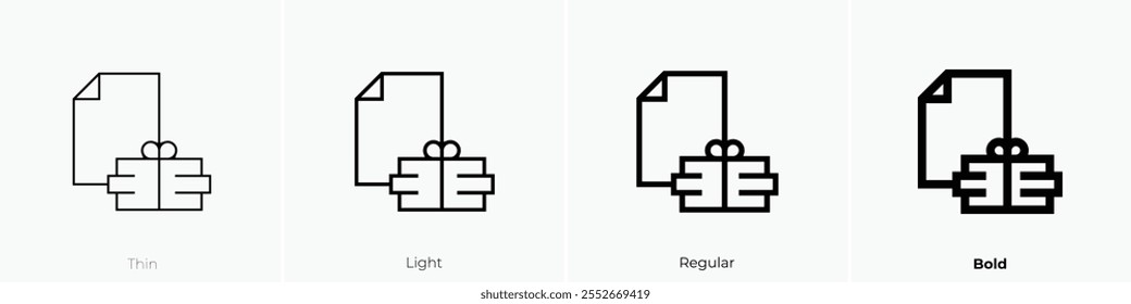 waste icon. Thin, Light Regular And Bold style design isolated on white background