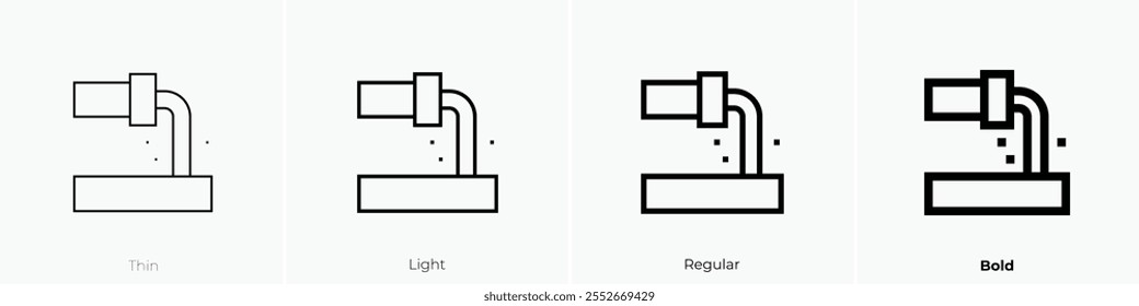 waste icon. Thin, Light Regular And Bold style design isolated on white background