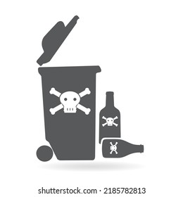 waste icon vector editable rhythm Dangerous linear icon. security quarantine.