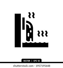 Vector de icono de residuos, plantilla de logotipo de ilustración en estilo de moda. Idóneo para muchos fines.