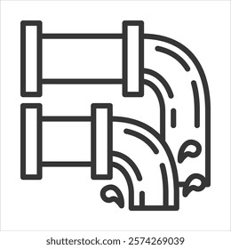 Waste Icon Vector Illustration Outline