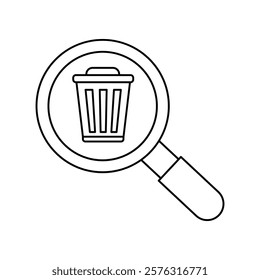 Waste icon with white background vector stock illustration